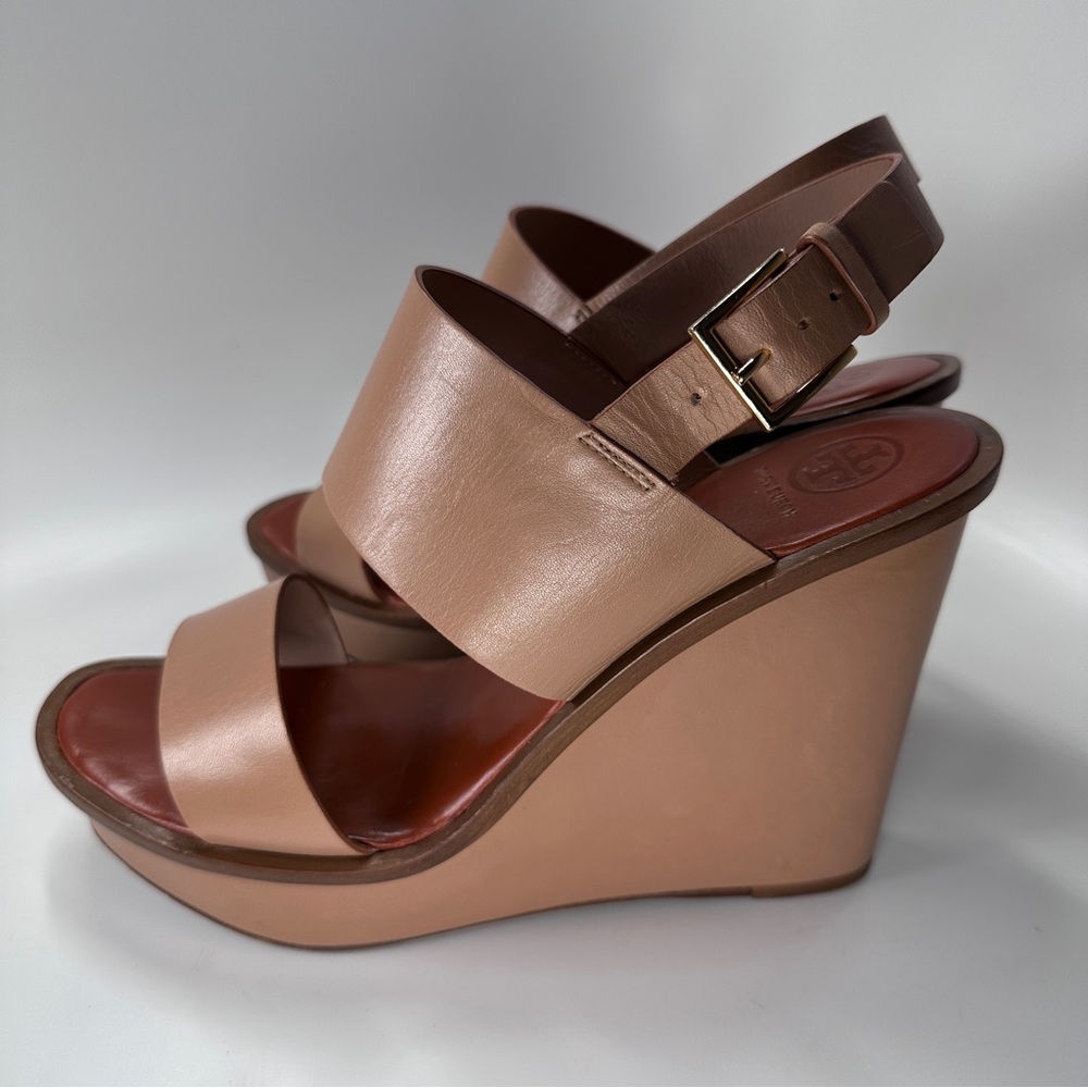 Tory Burch Tan Wedges